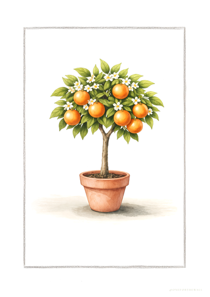 Orange tree - Art Print