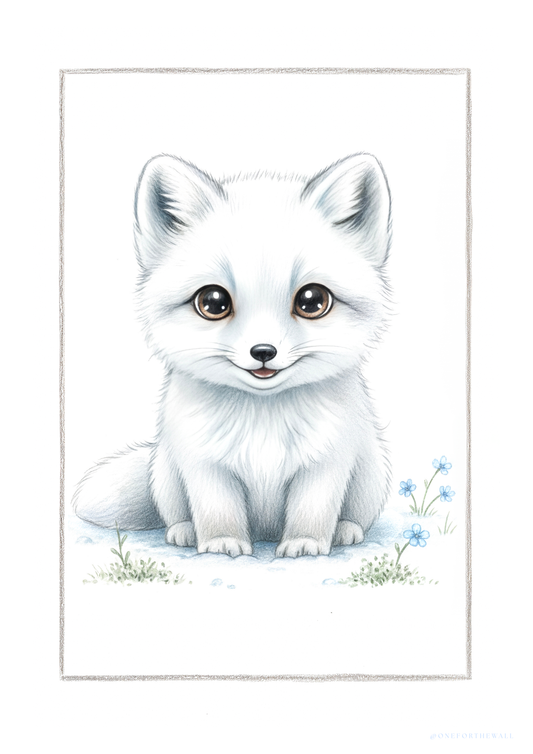 Little Arctic Fox - Art Print