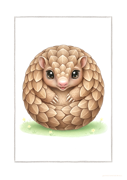 Little Armadillo - Art Print