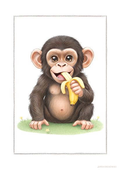 Little Chimpanzee - Art Print