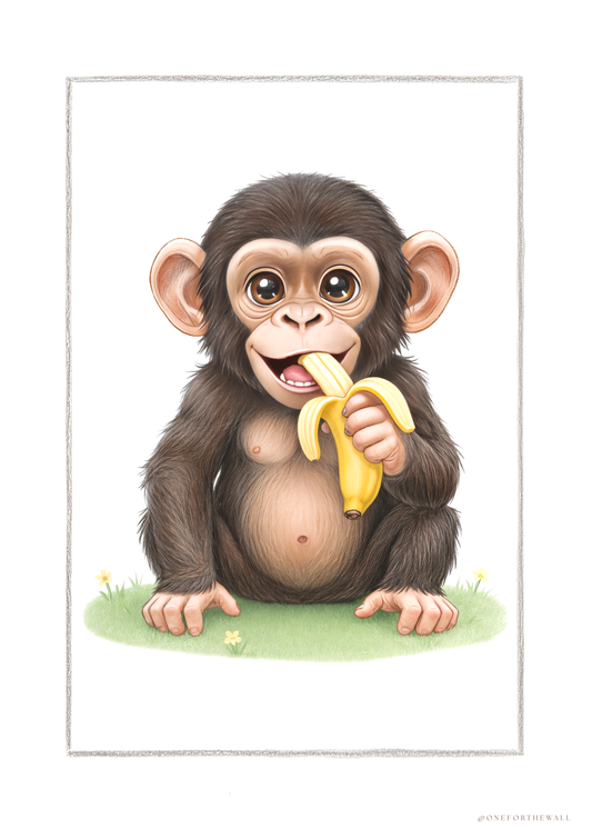 Little Chimpanzee - Art Print