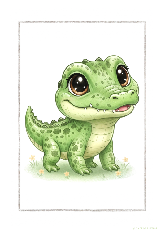 Little Crocodile - Art Print