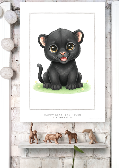 Little Black Panther - Art Print