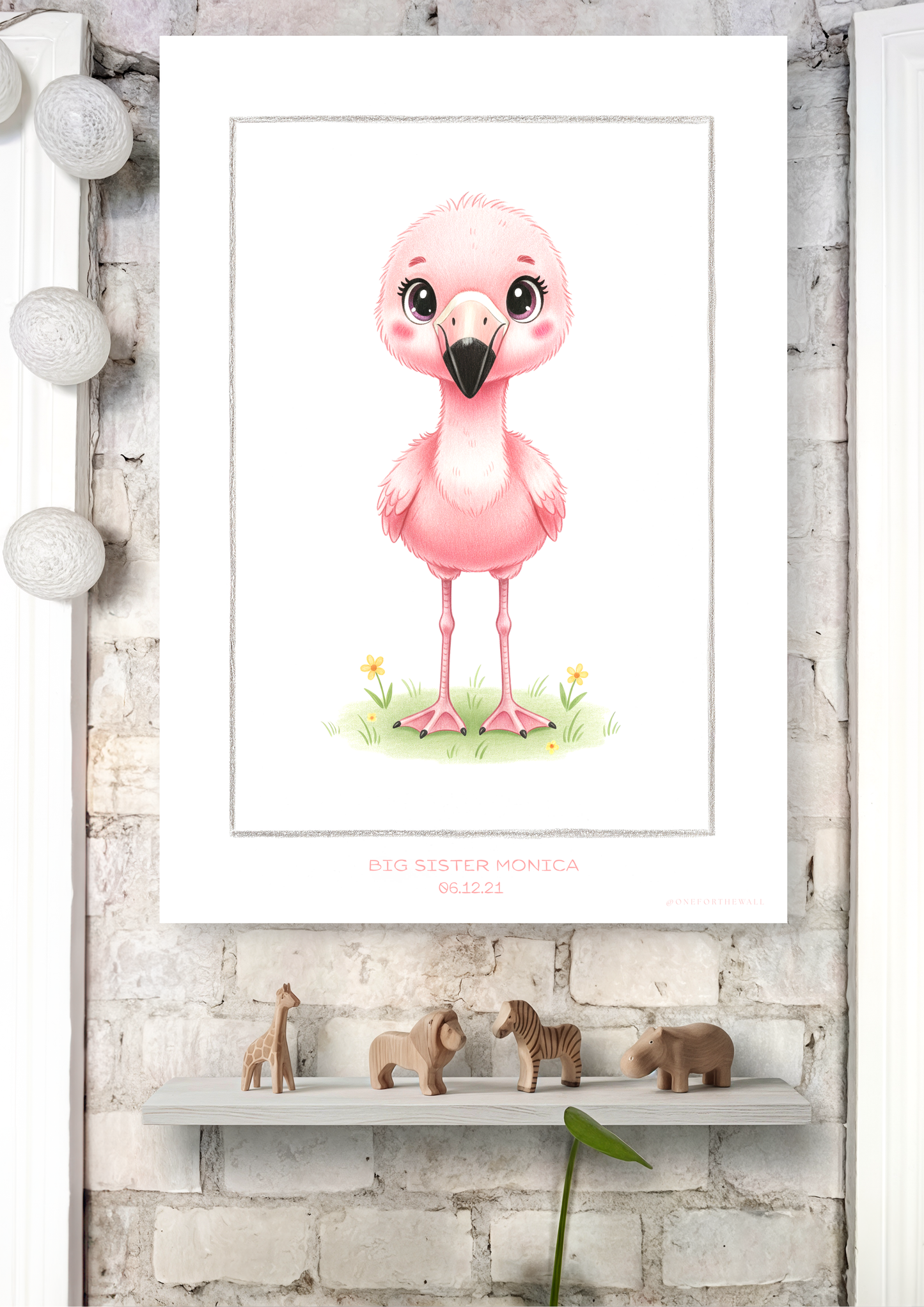 Little Flamingo - Art Print