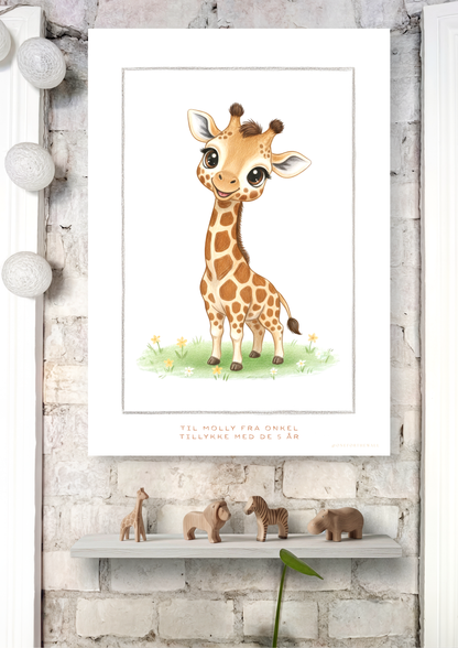 Little Giraffe - Art Print