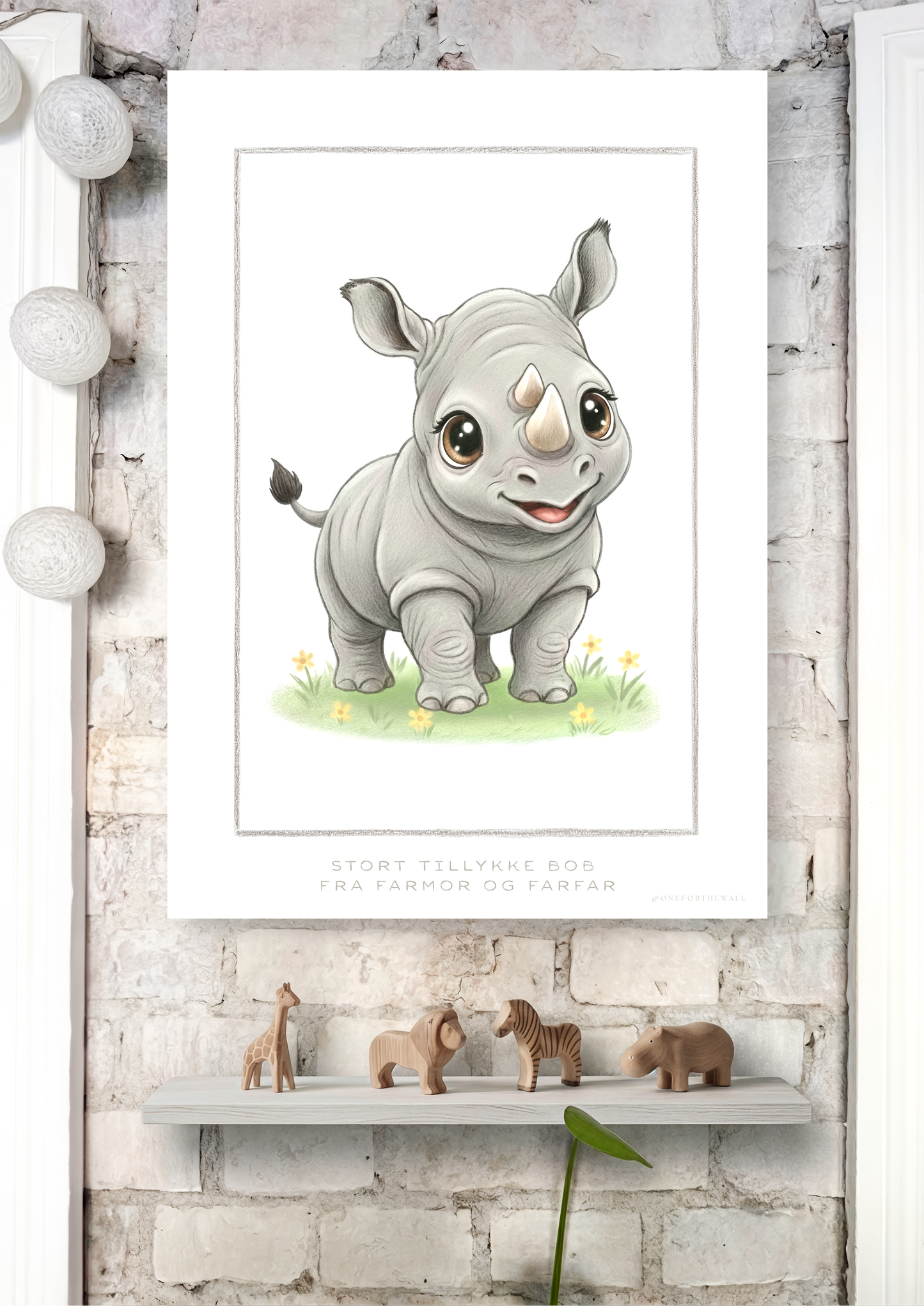 Little Rhino - Art Print