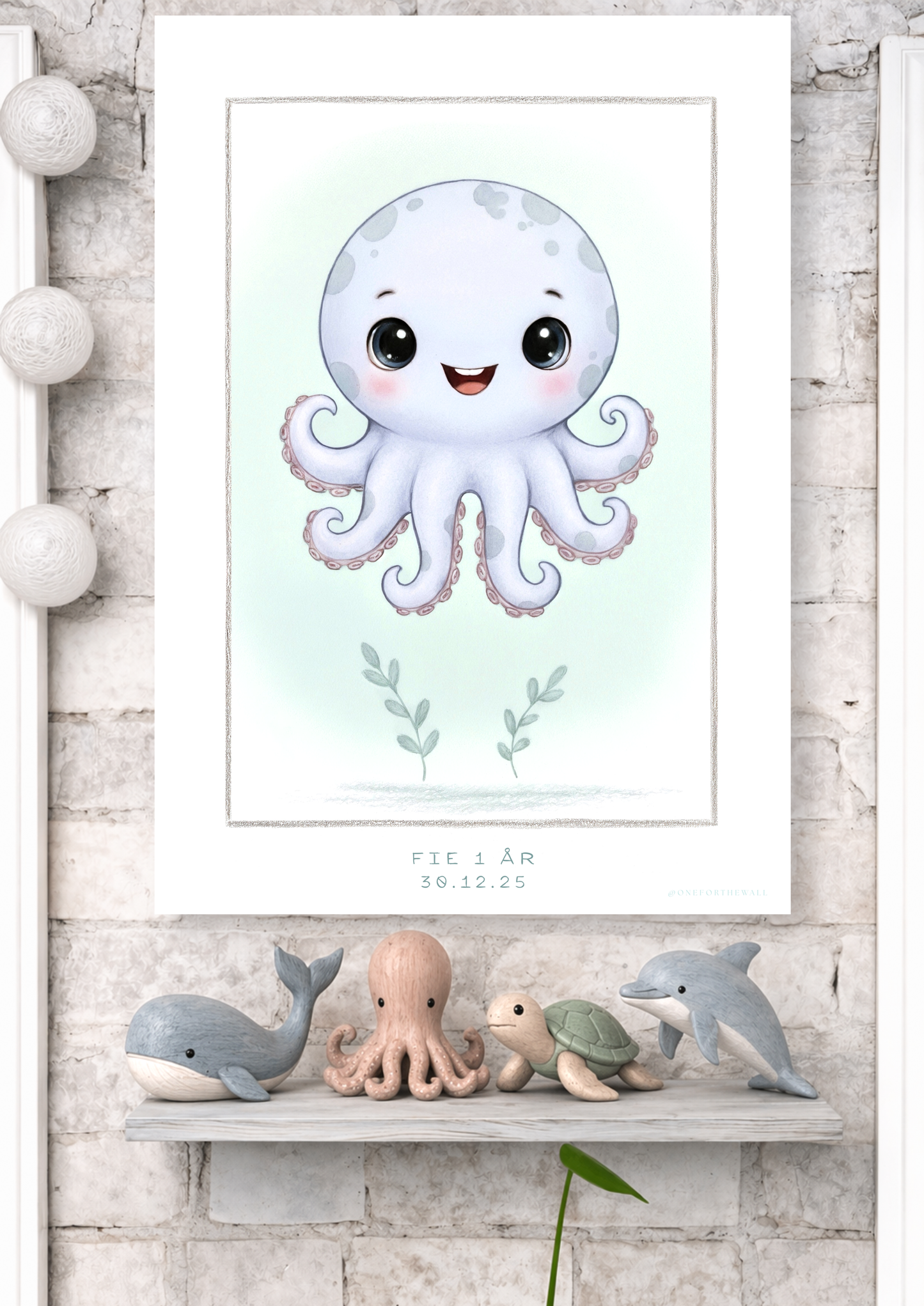 Little Octopus - Art Print
