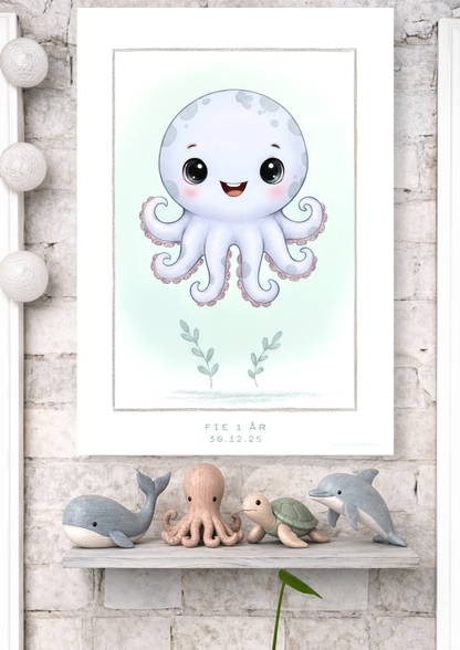 Little Octopus - Art Print
