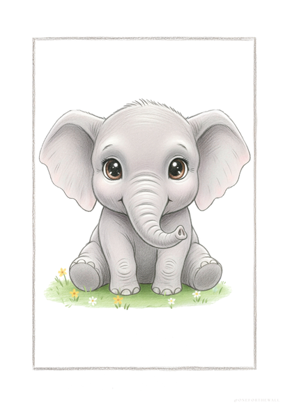 Little Elephant - Art Print