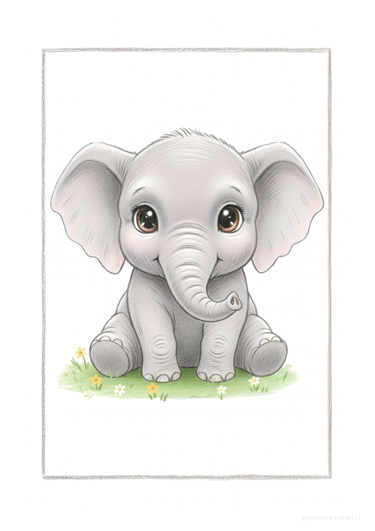 Little Elephant - Art Print