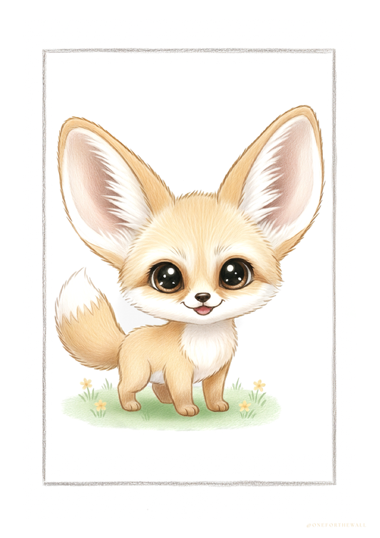 Little Fennec Fox - Art Print