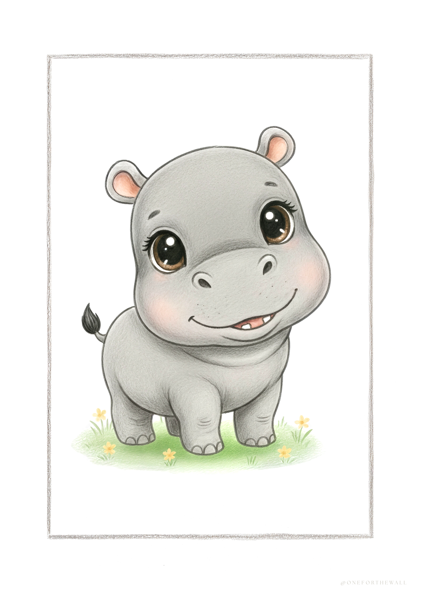 Little Hippo - Art Print