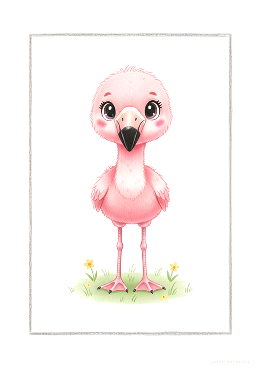 Little Flamingo - Art Print
