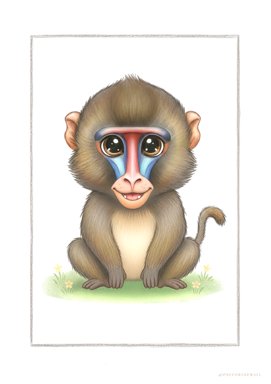 Little Baboon - Art Print