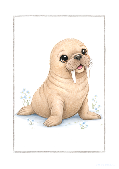 Little Walrus - Art Print