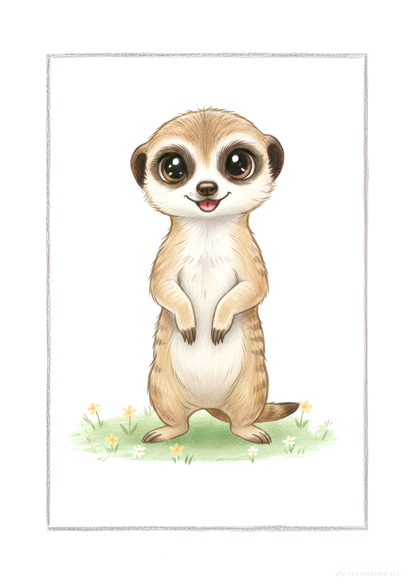 Little Meerkat - Art Print