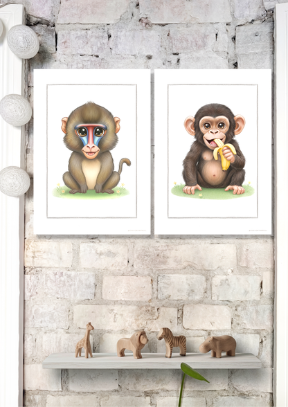 Little Baboon - Art Print
