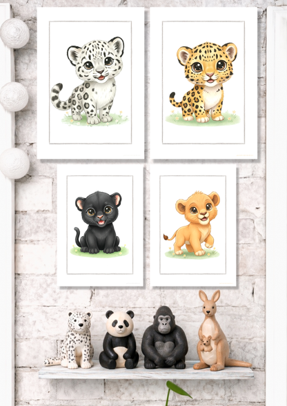 Little Snow Leopard - Art Print