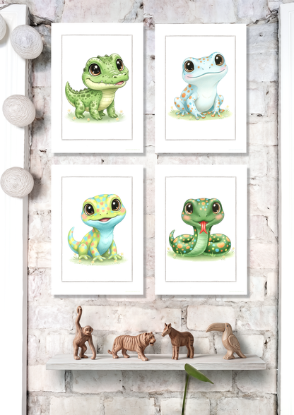 Little Crocodile - Art Print