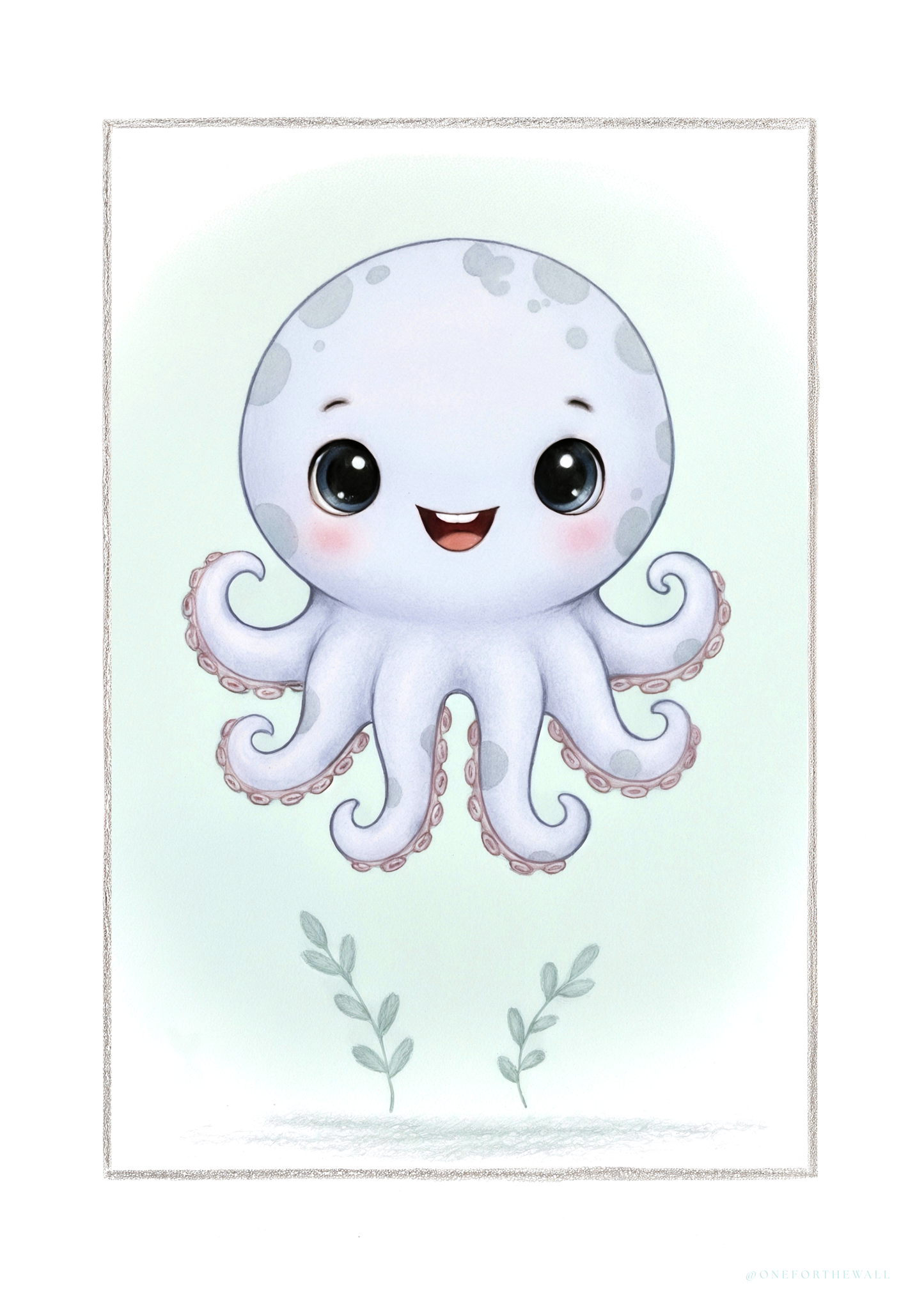 Little Octopus - Art Print