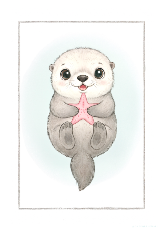 Little Otter - Art Print