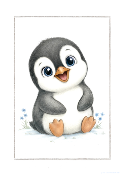 Little Penguin - Art Print