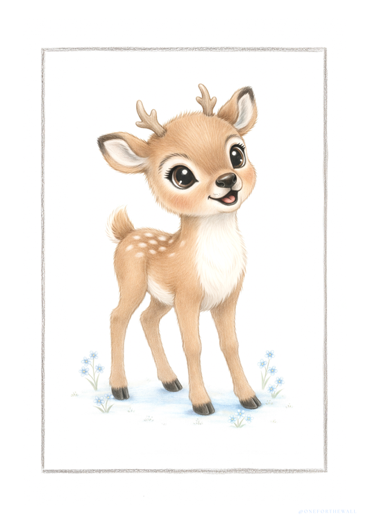 Little Reindeer - Art Print
