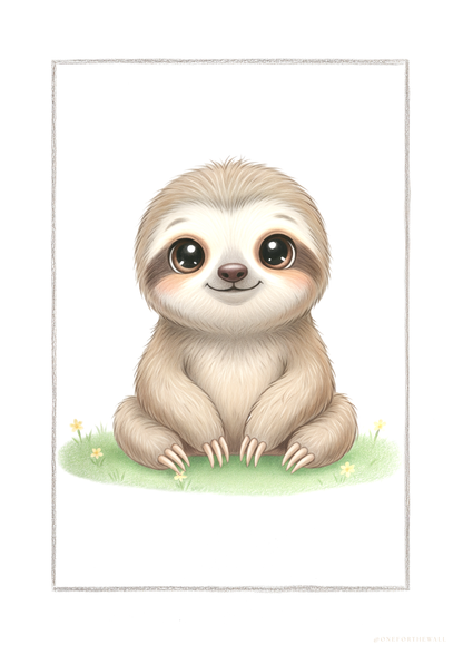Little Sloth - Art Print