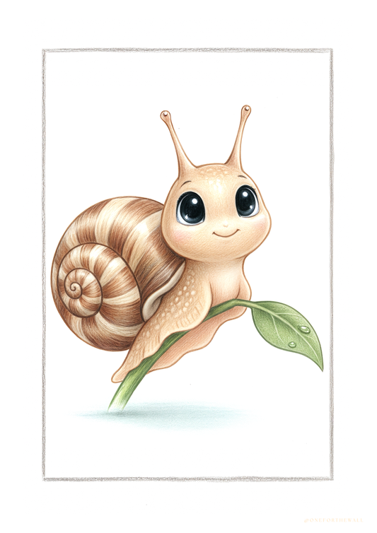 Little Snail - Art Print