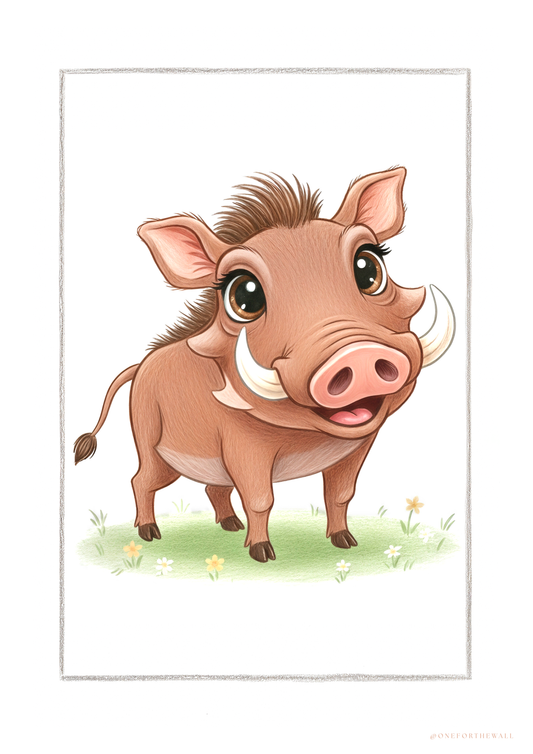 Little Warthog - Art Print